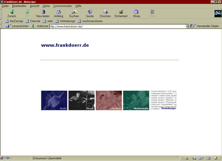 frankdoerr.de im Jahr 2001