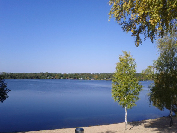 Leben auf dem Campingplatz am See